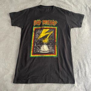 Bad Brains Band Tee Shirt Black | Unisex Small-Medium